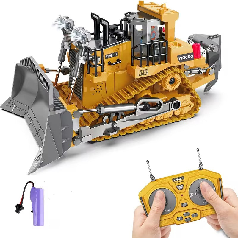 Pelleteuse Télécommandée 1:18 – 6 Canaux – 2,4 GHz – 4WD – Alliage – Batterie Rechargeable – Dès 8 Ans