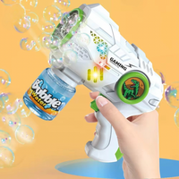 Pistolet à Bulles Électrique avec Lumières LED – Bubble Gun Automatique pour Enfants – Jeu Extérieur Amusant – Inclut Liquide à Bulles