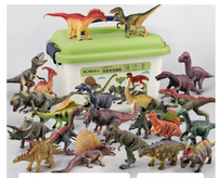 Coffret 22 Dinosaures Ultra Réalistes avec Boîte de Rangement | Figurines en PVC Solide | Jouet Préhistorique Enfant 3+ | 22 Modèles Différents