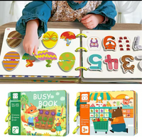 Busy Book Montessori 0 à 6 Ans – Stimule la Logique, la Motricité Fine et l’Autonomie | 30 Pages – 2 Niveaux d’Âge (0-3 & 3-6 Ans) | 182 & 173 Patchs Réutilisables | Grand Format A4