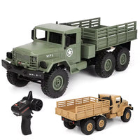 Camion Militaire Télécommandé Tout-Terrain RC – 6 Roues Motrices 6x6, Phares LED, Batterie Rechargeable 7,4V, Télécommande 2,4 GHz – Véhicule Off-Road pour Enfants et Adultes
