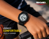 Montre Digitale Sport Enfant – Étanche 50M, Rétro-Éclairage LED, Réveil, Chronomètre, Compte à Rebours, Double Heure (6 à 12 ans)