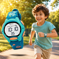 Montre Digitale Enfant LED Étanche 30 m, Plusieurs Modèles (Dinosaure, Licorne, Puzzle, Éléphant), Alarme, Chronomètre, Calendrier, Bracelet Souple, 3-12 Ans