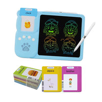 Tablette Éducative Interactive Enfant – 112 Cartes français et anglais ( 224 mots ) Audio & Écran LCD – Apprentissage des Mots, Couleurs, Formes et Animaux – Jouet d’Éveil Bilingue Français/Anglais
