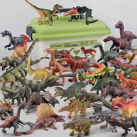 Coffret 32 Dinosaures Ultra Réalistes avec Boîte de Rangement | Figurines Préhistoriques  | Jouet Éducatif Enfants 3+