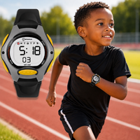 Montre Digitale SPORT Enfant Étanche 30M – Écran LCD avec Rétroéclairage LED, Alarme, Chronomètre, Calendrier, Format 12/24H, Bracelet Souple, Garçon & Fille 4-8 Ans