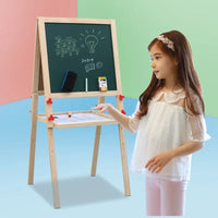 Tableau éducatif double face - 45 cm * 45 cm - avec accessoires -2 à 8 ans
