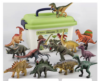 Coffret 12 Dinosaures – Figurines Dinosaure Réalistes avec Boîte de Rangement | Jouets Éducatifs Enfants 3+ | Jurassic Set